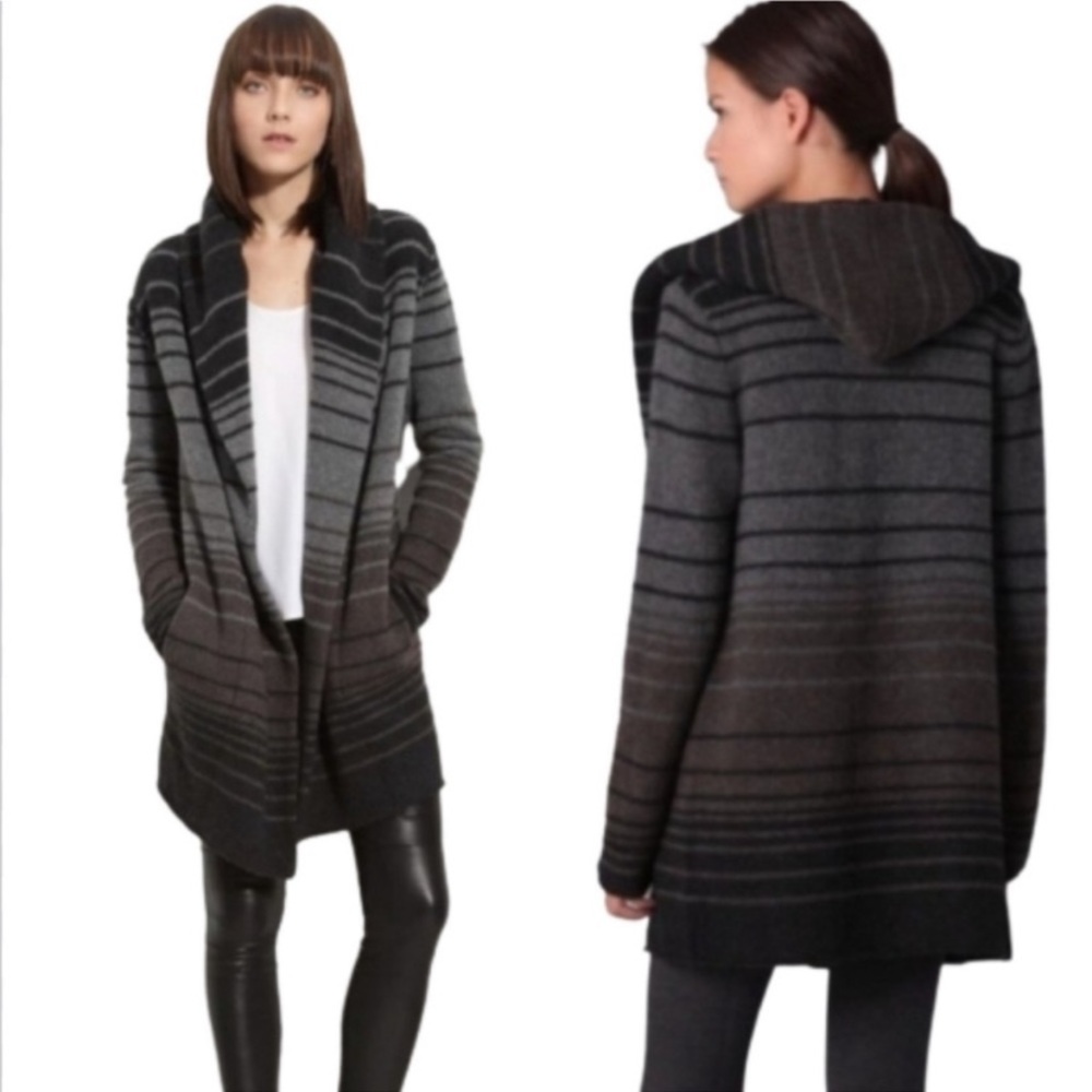 Vince Sophie hooded open cardigan sweater